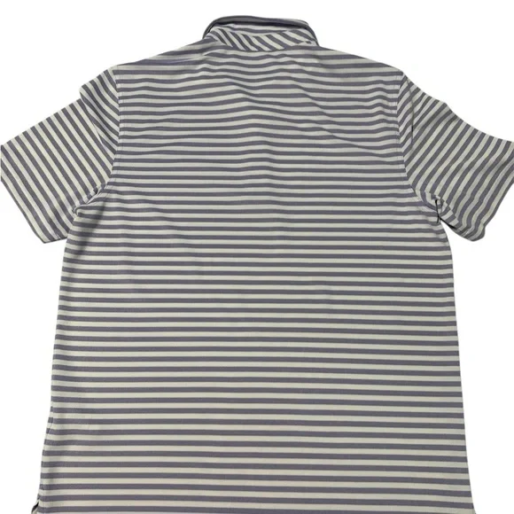 Vineyard Vines Mens Striped Performance Golf Polo Shirt Purple/White Siz… - Picture 2 of 6
